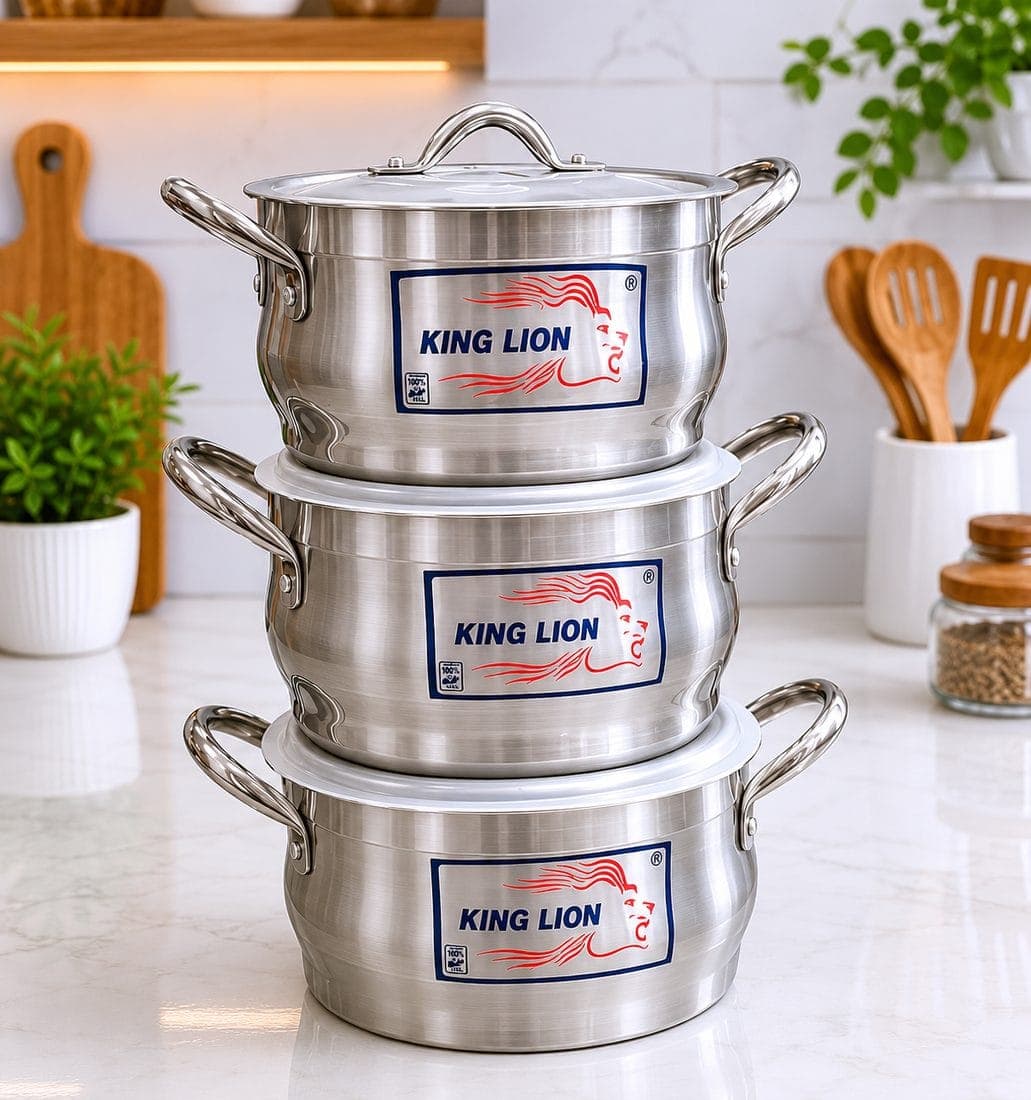 Set of 3 Kinglion Diamond Belly Casserole
