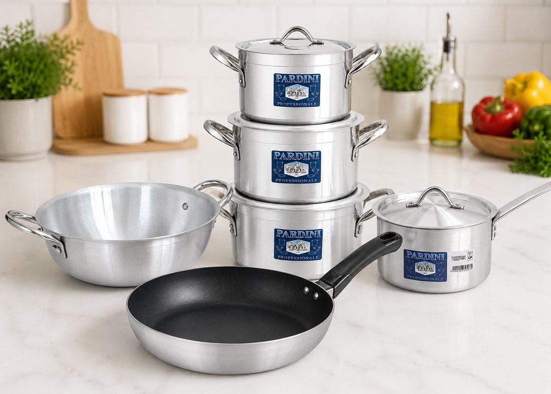 Combo: Pardini Set of 3 (4L, 5L, 7L) + Karai 24cm + Non-Stick Pan 24cm + Medium Height Saucepan 7L