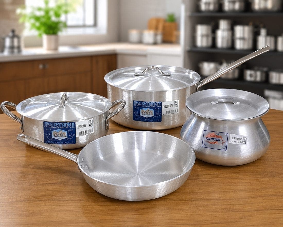 Combo: Shallow Casserole 3.5L + Medium Height Saucepan 3L + Omelette Pan 26cm (700series) + Biryani Pot 5L