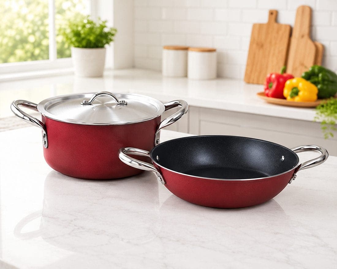 Combo: Non-Stick Casserole 5L + Double-Handle Non-Stick Pan 24cm